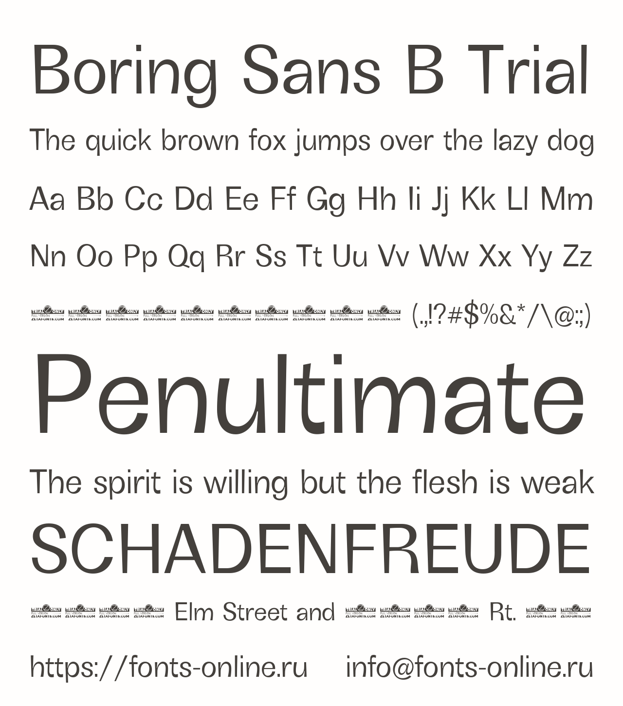 Boring Sans B Trial Free Font Download